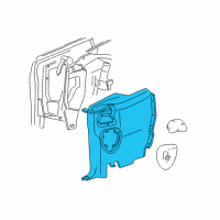 OEM 2001 Ford Mustang Pillar Panels Diagram - YR3Z7631012AAA