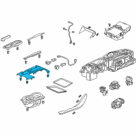 OEM Acura Console Pan (Brushed Aluminum Metal) Diagram - 77291-TZ3-A71ZA