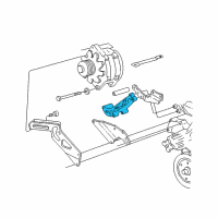 OEM Dodge B150 Alternator Bracket Diagram - 4387276