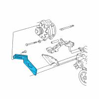 OEM Dodge B150 Alternator Bracket Diagram - 4387354