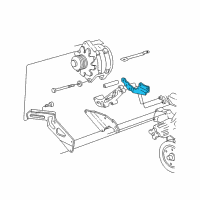 OEM Chrysler Fifth Avenue Alternator Bracket Diagram - 4387214