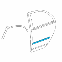 OEM 2003 Toyota Corolla Body Side Molding Diagram - 75741-02170