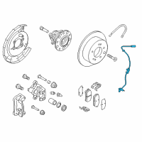 OEM Kia Rio Sensor Assembly-Abs Rear Wheel Diagram - 599101W000
