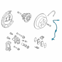 OEM 2017 Kia Rio Sensor Assembly-Abs Rear Wheel Diagram - 599101W000