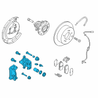 OEM 2015 Kia Rio Rear Brake Caliper Kit, Left Diagram - 583101WA30