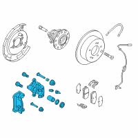 OEM 2016 Kia Rio Rear Brake Caliper Kit, Left Diagram - 583101WA30