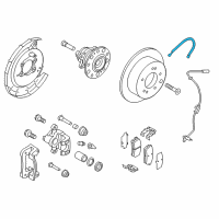 OEM 2015 Kia Rio Brake Rear Hose, Left Diagram - 587371W300