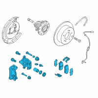 OEM 2014 Kia Rio Rear Disc Brake Assembly, Right Diagram - 584001W300