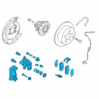 OEM 2012 Kia Rio Rear Disc Brake Assembly, Right Diagram - 584001W300