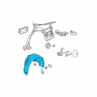OEM Pontiac Wheelhouse Liner Diagram - 10344814
