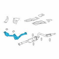 OEM GMC Yukon XL 2500 Converter & Pipe Diagram - 22940415