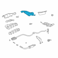 OEM 1999 Chevrolet Malibu Shield-Exhaust Pipe Heat Diagram - 22648470