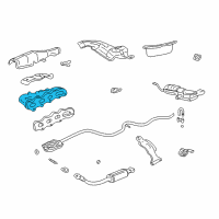 OEM Chevrolet Cavalier Engine Exhaust Manifold Assembly Diagram - 24576614