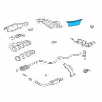 OEM 2001 Oldsmobile Alero Shield-Exhaust Muffler Heat Diagram - 22648469