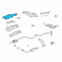 OEM Pontiac Grand Am Shield-Catalytic Converter Heat Diagram - 22618965