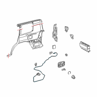 OEM 2009 Lexus LX570 Cable Sub-Assy, Fuel Lid Lock Control Diagram - 77035-60140