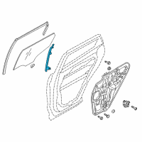 OEM 2013 Hyundai Santa Fe Sport Run&Channel-Rear Door Delta Lower, LH Diagram - 83535-2W000