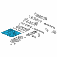 OEM 2018 Honda Ridgeline Panel Set, FR. Floor Diagram - 04651-T6Z-A00ZZ