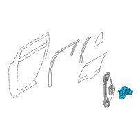 OEM Lincoln MKX Window Motor Diagram - 7T4Z-7823395-B