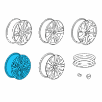 OEM 2020 Chevrolet Blazer Wheel, Alloy Diagram - 42438054