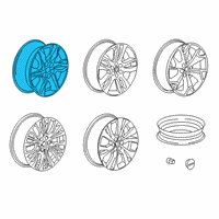 OEM 2019 Chevrolet Blazer Wheel, Alloy Diagram - 22996333