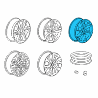 OEM 2019 Chevrolet Blazer Wheel, Alloy Diagram - 42427612