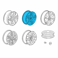 OEM 2021 Chevrolet Blazer Wheel, Alloy Diagram - 42427611