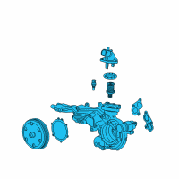 OEM GMC Sierra 1500 Water Pump Assembly Diagram - 12685731