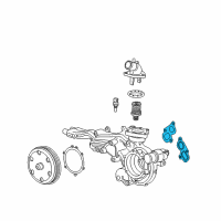 OEM Cadillac CTS Water Pump Assembly Gasket Diagram - 12657430