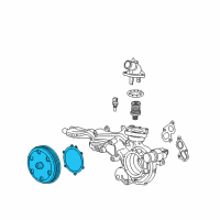 OEM 2016 GMC Yukon XL Water Pump Diagram - 12670246