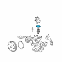 OEM Cadillac Water Outlet Seal Diagram - 12620318