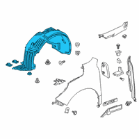 OEM Acura Fender R, Front Inner Diagram - 74101-TZ5-A21