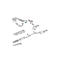 OEM 2007 Buick Lucerne Flange, Exhaust Manifold Pipe Diagram - 3545517