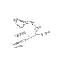 OEM 2002 Cadillac DeVille Muffler & Pipe Insulator Diagram - 25687438