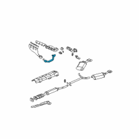 OEM 2009 Buick Lucerne Cross Over Pipe Diagram - 12564240