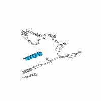 OEM 2004 Pontiac Bonneville Shield-Catalytic Converter & Exhaust Muffler Heat Diagram - 25729651