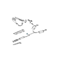 OEM Buick Lucerne Insulator-Exhaust Pipe Hanger Diagram - 25609451