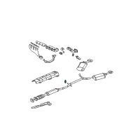 OEM Pontiac Insulator-Exhaust Pipe Hanger Diagram - 25609451