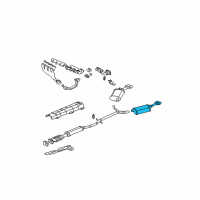 OEM 2001 Cadillac DeVille Muffler & Pipe Diagram - 25693403