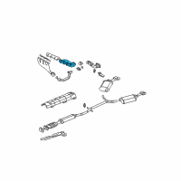 OEM 2000 Cadillac DeVille Engine Exhaust Manifold Assembly Diagram - 12558512