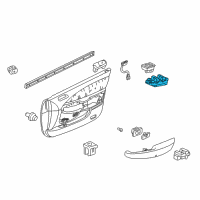 OEM 2001 Acura TL Switch Assembly, Power Window Master Diagram - 35750-S0K-A02