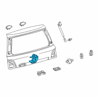 OEM 2010 Lexus LX570 Back Door Lock Assembly Diagram - 69350-60141