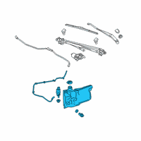 OEM 2019 Chevrolet Silverado 1500 LD Washer Reservoir Diagram - 84991494