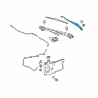 OEM 2022 GMC Sierra 3500 HD Wiper Arm Diagram - 23387856