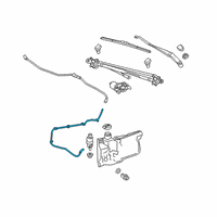 OEM Chevrolet Silverado 1500 LD Washer Hose Diagram - 84458192