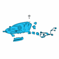 OEM 2018 Nissan Sentra Headlamp Assembly-Driver Side Diagram - 26060-3YU5A