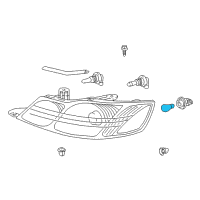 OEM 2003 Toyota Matrix Signal Lamp Bulb Diagram - 90084-98048
