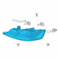 OEM 2002 Toyota Avalon Lens & Housing Diagram - 81170-AC040