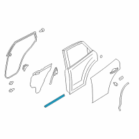 OEM 2016 Infiniti QX50 Seal-Rear Door Partition, RH Diagram - 82838-3WU0A