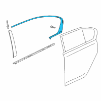 OEM 2015 Acura RLX Molding Assembly, Right Rear Door Retainer Diagram - 72921-TY2-A01